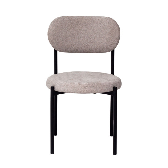 Gawaii chair, boucle Stella crystal, legs metal black moire - photo 3