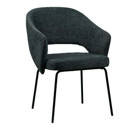 Fly chair, black matting, metal legs - photo 1