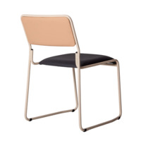 Product photo Chair Hair, Cream leatherette, seat Dark grey leatherette, metal frame RAL 1015 from the ChiedoCover company.