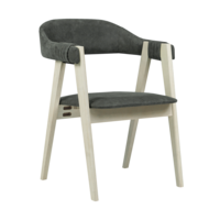 Product photo Dolche half-seat, grey suede, Shanegreen grey, organic white from the manufacturer ChiedoCover, product picture, real product photo