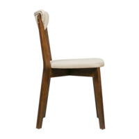 Product photo Ruby chair, eco-leather Lux almond (beige), antique walnut from the ChiedoCover company.