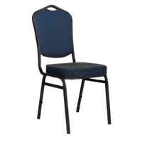 Product photo Hit 25 mm chair with wide seat, jacquard crown blue, frame black moire from the manufacturer ChiedoCover, product picture, real product photo