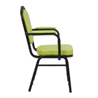 Product photo Hit 25 mm, with armrests, black moire, lime eco-leather from the ChiedoCover company.