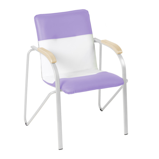 Samba chair, light lilac/white, frame - white - photo 1