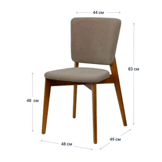 Safir chair, velour light grey - photo 6