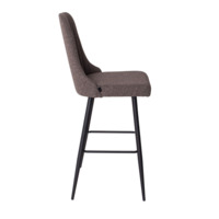 Product photo Kongsberg bar stool 750, Matting Nola 006, legs metal RAL 9005 from the ChiedoCover company.