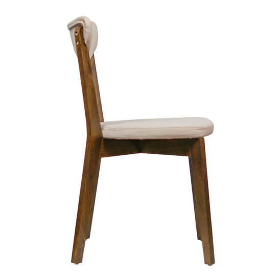 Ruby chair, velour Velutto-04 (light beige), antique walnut - photo 3