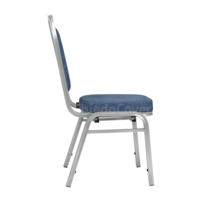 Product photo Denmark chair 25mm - silver, chenille blue from the ChiedoCover company.