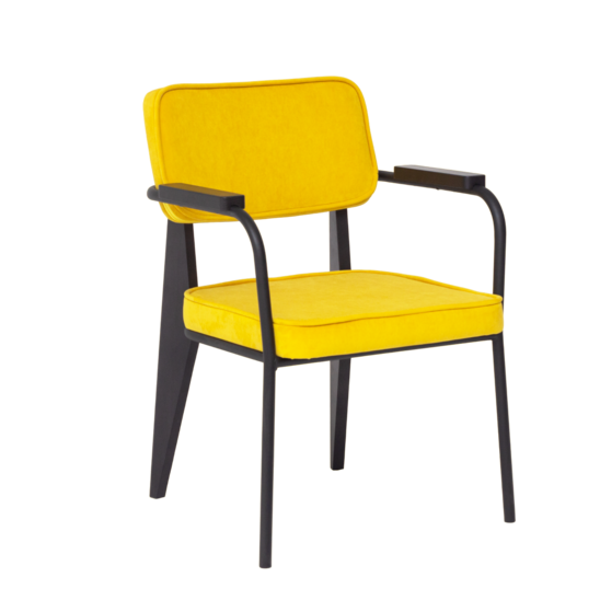 Mix chair, velour yellow - photo 1