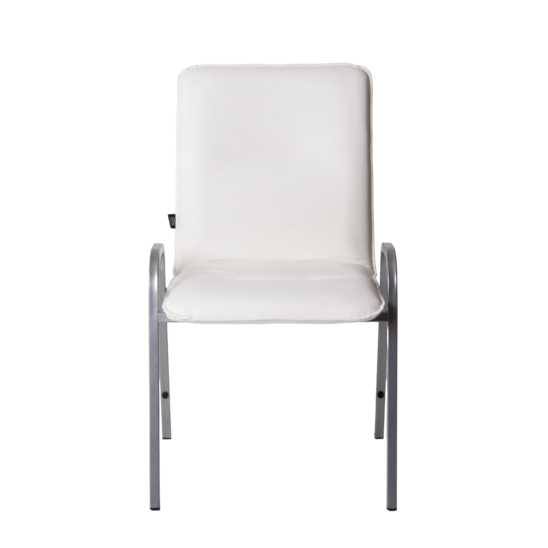 Rumba chair, Galaxy white leatherette, silver frame - photo 2