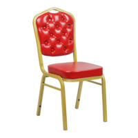 Product photo Chair Hit 25 mm, gold, red eco-leather, with carriage tie from the manufacturer ChiedoCover, product picture, real product photo