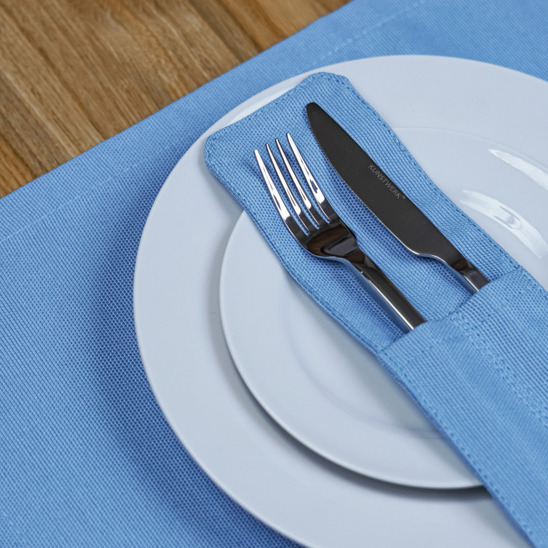 A set of placemats and couverts for 2 devices, blue - photo 6