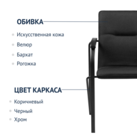 Product photo Samba chair, black matting, black frame from the ChiedoCover company.