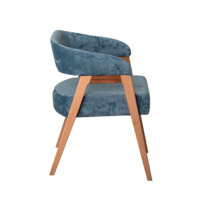 Product photo Ricco chair, velour Palermo sky 08, beech legs from the ChiedoCover company.