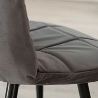 Product photo Chair cover with CHILLY backrest, large stitching, grey from the ChiedoCover company.