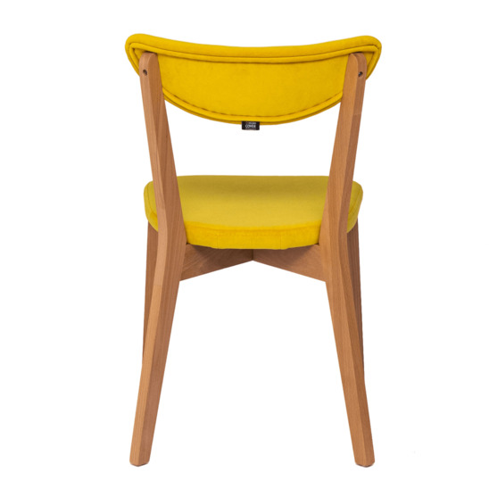 Ruby chair, yellow velour, beech frame - photo 3