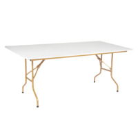 Product photo Table Leader 2, 1800x900, white, champagne from the manufacturer ChiedoCover, product picture, real product photo