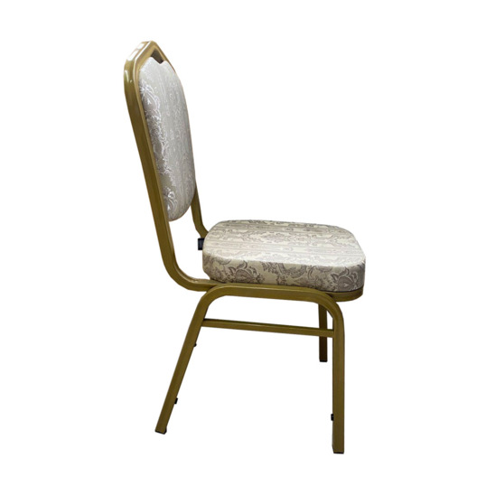 Chair Hit 25, jacquard stripe beige, frame gold - photo 2