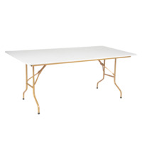 Product photo Table Leader 2, 1800x900, white, gold from the manufacturer ChiedoCover, product picture, real product photo