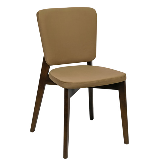 Safir chair, velour Velutto-03 beige, antique walnut - photo 1