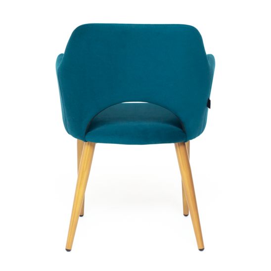 Aqua chair, blue velour - photo 5