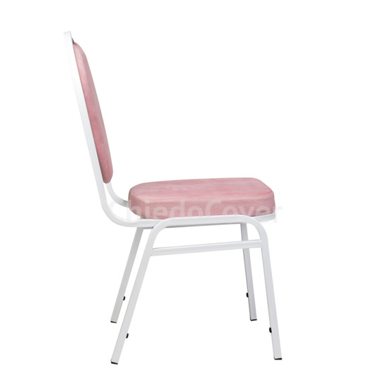 20mm Round Chair - White, Pink Velour - photo 2