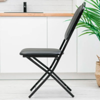 Product photo Chair Hit 20mm, folding, black eco-leather from the ChiedoCover company.