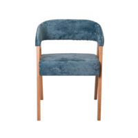 Product photo Ricco chair, velour Palermo sky 08, beech legs from the ChiedoCover company.