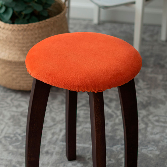 Stool cover, without foam rubber, orange - photo 1