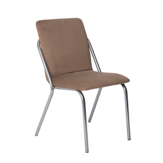 Valeria's chair, velour Velutto 21, legs chrome - photo 1