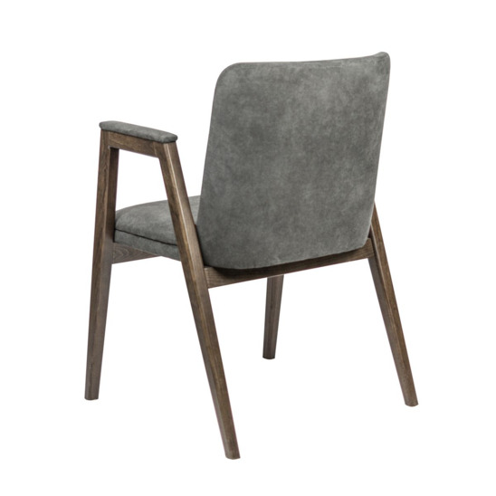 Bali chair, Tornado Moss suede, antique walnut - photo 3