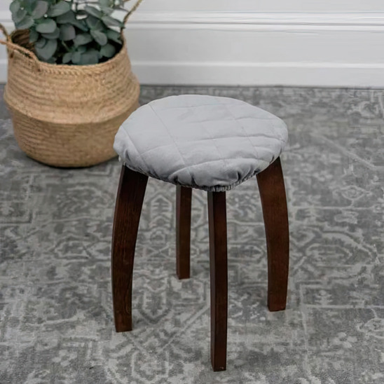 The stool cover is sealed, grey - photo 2