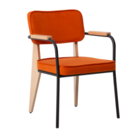 Product photo Mix Orange chair, velour Velutto 27, legs beech, stain light walnut , frame RAL 9005 from the manufacturer ChiedoCover, product picture, real product photo