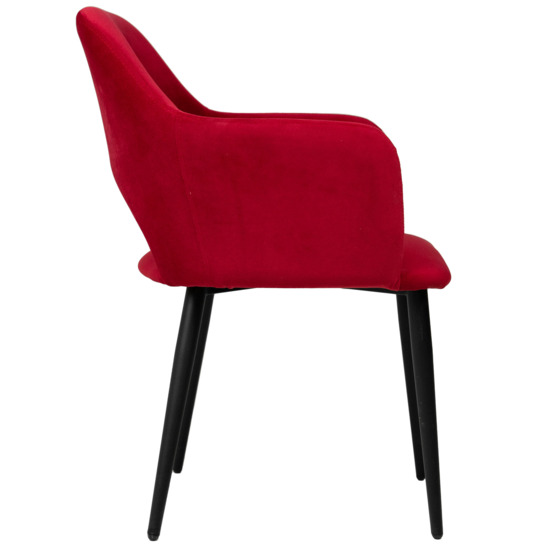 Aqua chair, black legs, red velour x2 - photo 2