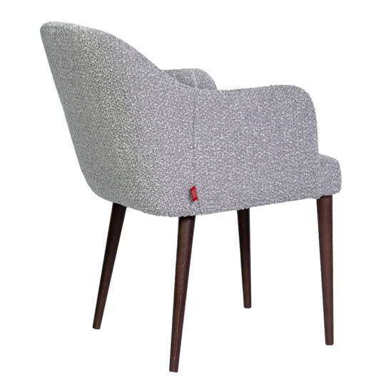 Tulip chair, grey boucle, black legs - photo 4