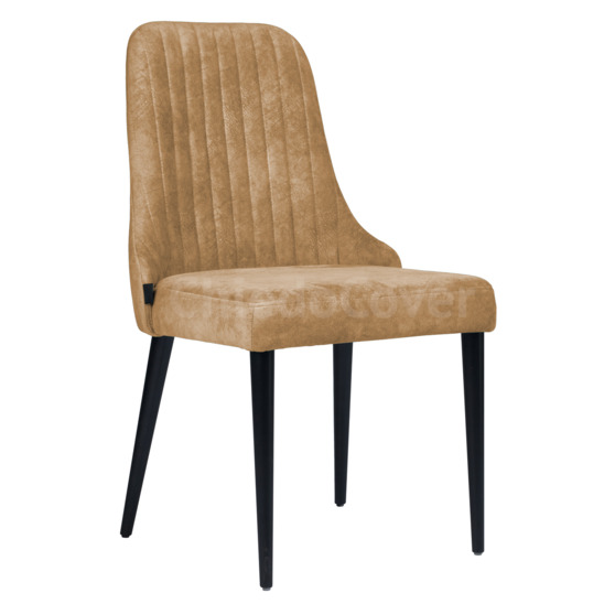 Kongsberg chair, beige fabric, black legs - photo 1