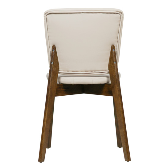 Safir chair, eco-leather Lux almond beige, antique walnut - photo 5