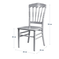 Product photo Napoleon Silver chair, wooden from the ChiedoCover company.