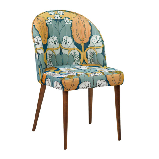 Tony's chair, tapestry of blue Owls - photo 1