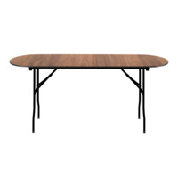 Product photo Table Leader 5, 1800x800, walnut, black from the ChiedoCover company.