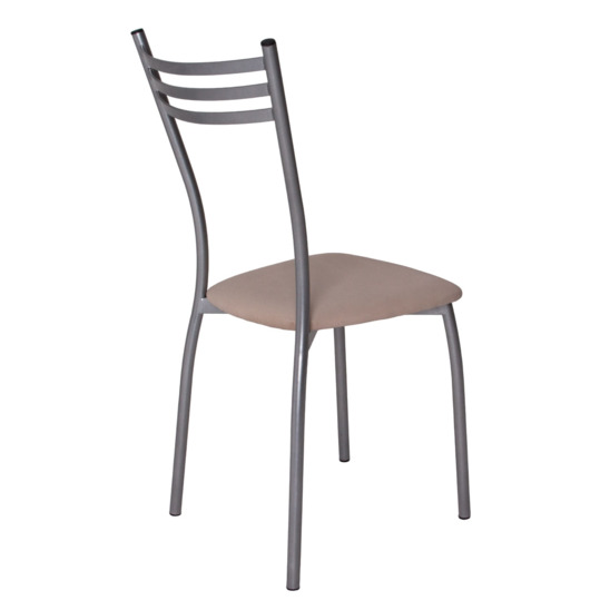 Astra chair, chrome frame, beige leatherette - photo 3