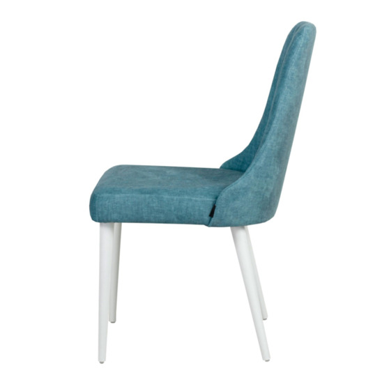 Kongsberg chair, Azure, white legs - photo 3