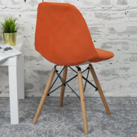 Product photo E06 chair cover for Eames, orange from the ChiedoCover company.