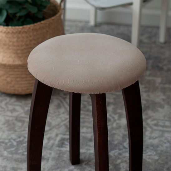 Stool cover, without foam, beige - photo 1