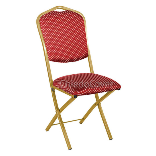 Hit 20mm folding chair, gold, red crown - photo 1