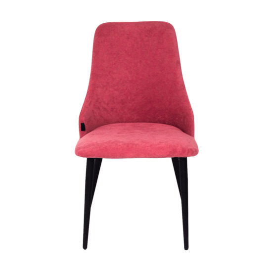 Aer chair, red velour, metal legs - photo 4