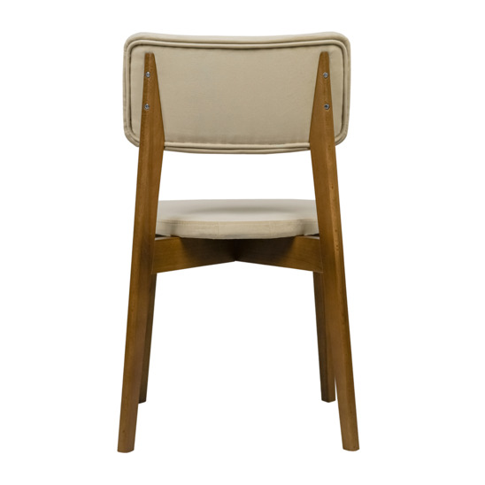 Topas chair, velour Velutto-04 light beige, light walnut - photo 3