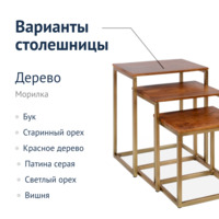 Product photo Mercer table, dark brown tabletop, dark frame from the ChiedoCover company.