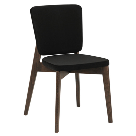 Safir chair, velour Velutto-34 black, stain wenge - photo 1