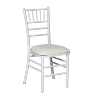 Product photo Chiavari chair-2 white, with upholstered seat from the manufacturer ChiedoCover, product picture, real product photo